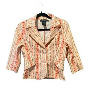 Vintage Rampage Blazer Juniors Floral Pink Size‎ M Cottagecore Boho Office